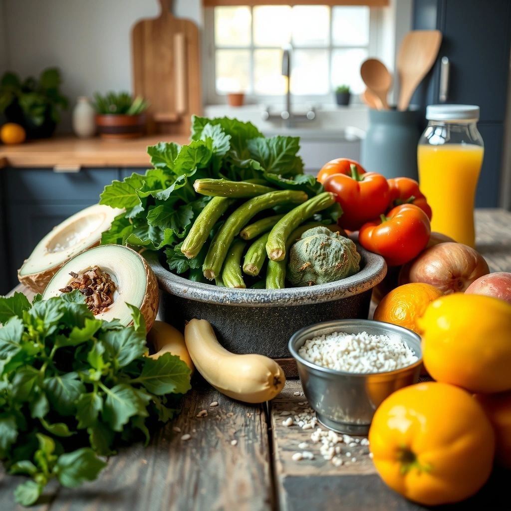 Frische Zutaten für eine gesunde Ernährung